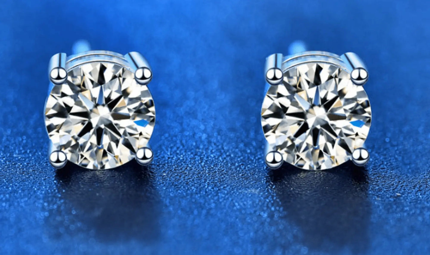 Moissanite Square Stud Earrings