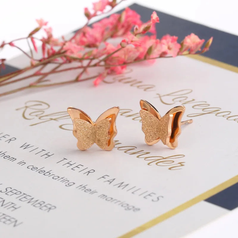 Stainless Steel Butterfly Earrings