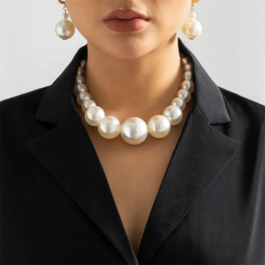 Pearl Necklace and earrings