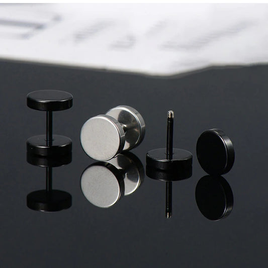 Punk Stainless Steel Stud Earrings.