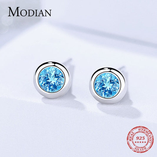 Blue Crystal Earrings