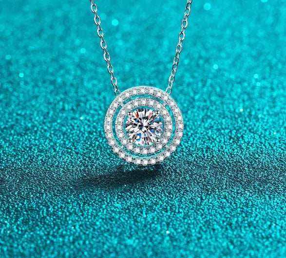 Moissanite Round Necklace