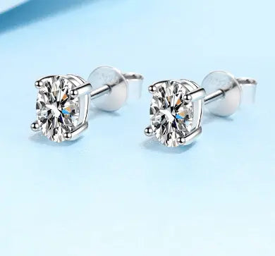 Moissanite Square Stud Earrings