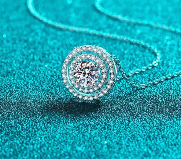 Moissanite Round Necklace